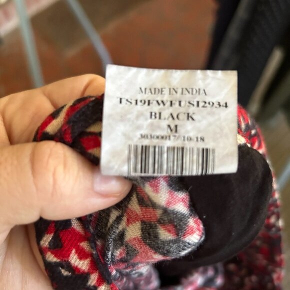 Fusion Gaucho Pants Womens Medium Asian Red Capri Tie Waist Wide Leg - Picture 9 of 9